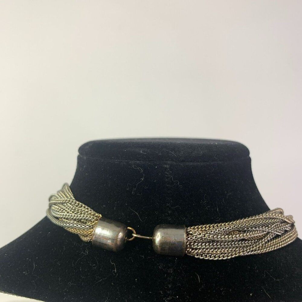 Multi-Strand Choker Size Women's Fashion Necklace - 16" Long - Picture 6 of 8